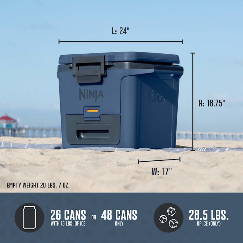 Ninja FrostVault™ 30qt Hard Cooler with Dry Zone, Lakeshore Blue