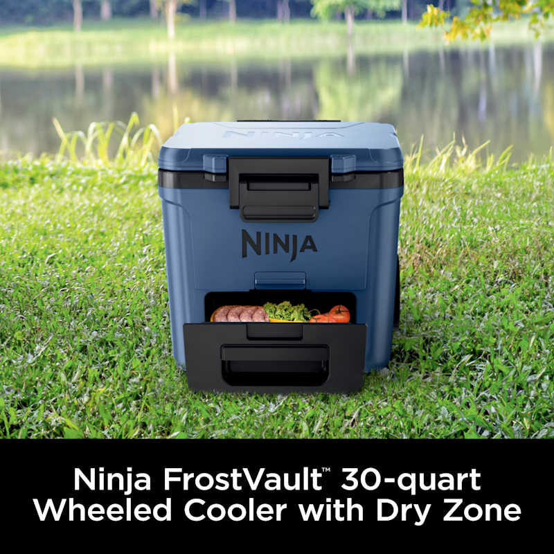 Ninja FrostVault™ 30qt Wheeled Cooler with Dry Zone, Lakeshore Blue