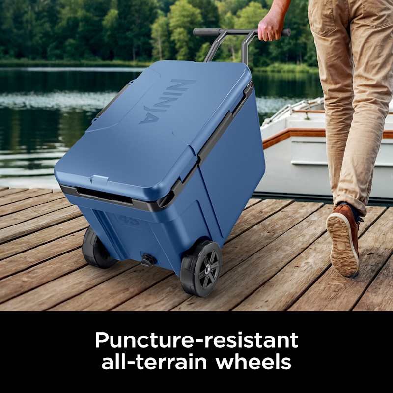 Ninja FrostVault™ 45qt Wheeled Cooler with Dry Zone, Lakeshore Blue