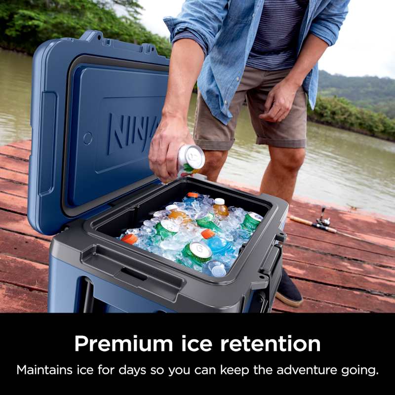 Ninja FrostVault™ 45qt Wheeled Cooler with Dry Zone, Lakeshore Blue