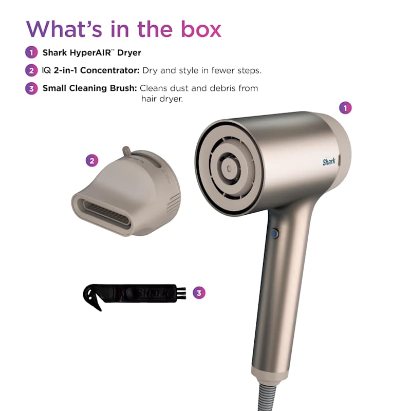 Shark HyperAIR™ Hair Dryer with IQ 2-in-1 Concentrator