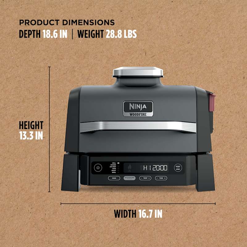Ninja Woodfire® Outdoor Grill & Smoker, 6-in-1 Functionality