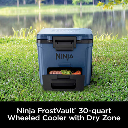 Ninja FrostVault™ 30qt Wheeled Cooler with Dry Zone, Lakeshore Blue