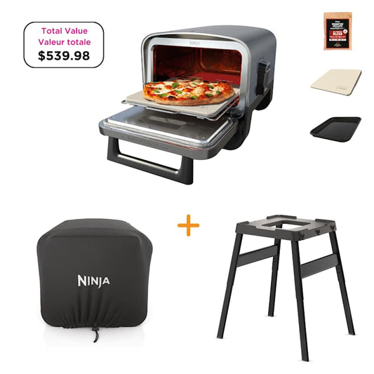 Ninja Woodfire™ 8-in-1 Outdoor Oven (With Premium Cover and Adjustable Stand)