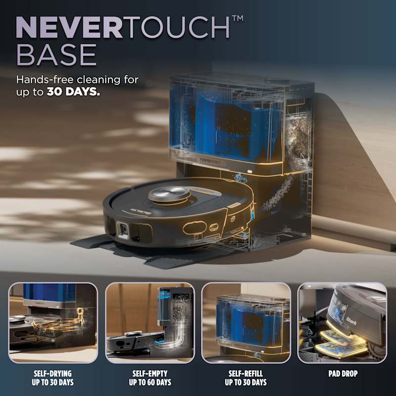 Shark PowerDetect™ 2-in-1 Robot Vacuum and Mop with NeverTouch™ Base