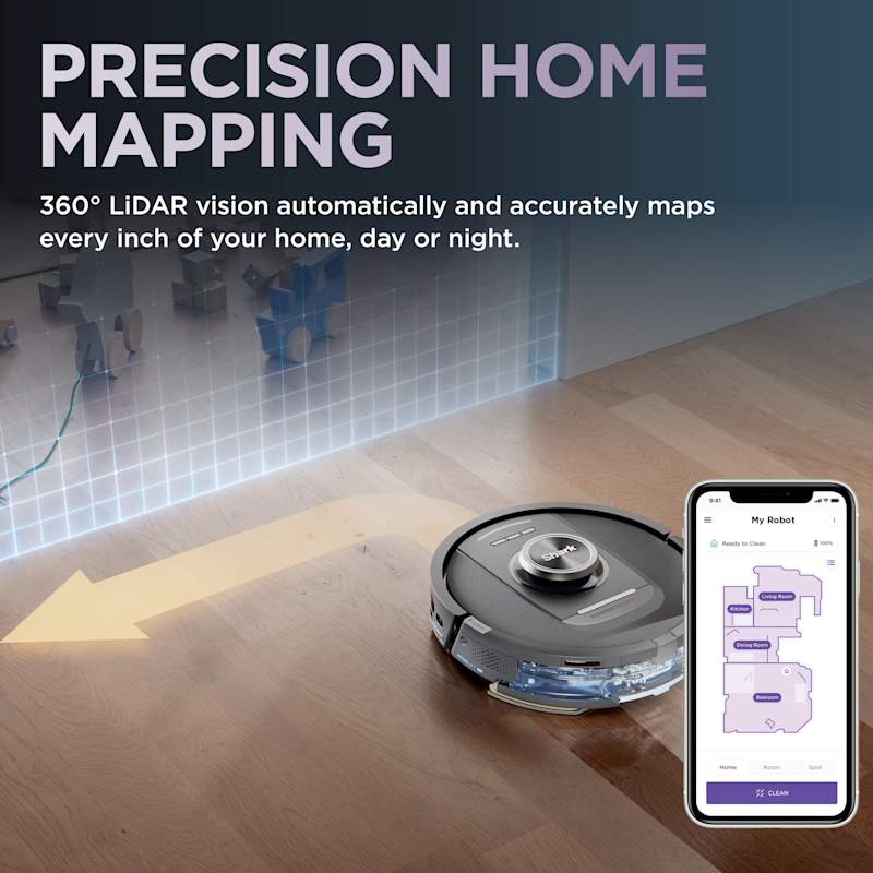 Shark PowerDetect™ 2-in-1 Robot Vacuum and Mop with NeverTouch™ Base